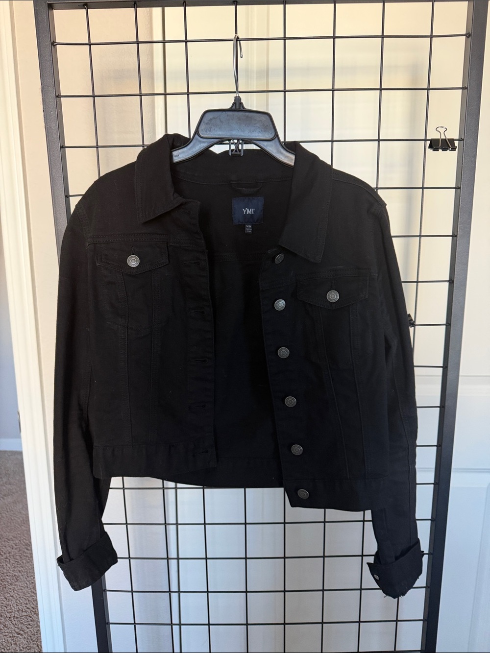 YMI Black Cropped Denim Jacket
